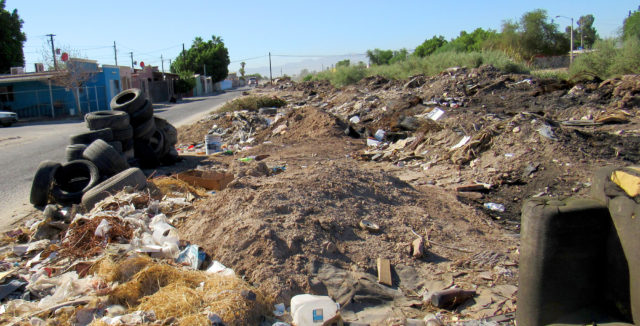 A typical area in need of clean up.